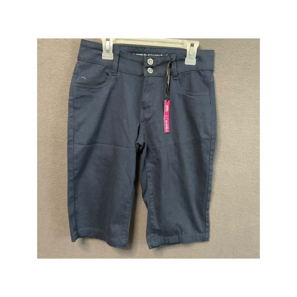 D. Jeans Shorts Women's Size‎ 5 Bermuda Mid Rise Dark Wash Denim Stretch